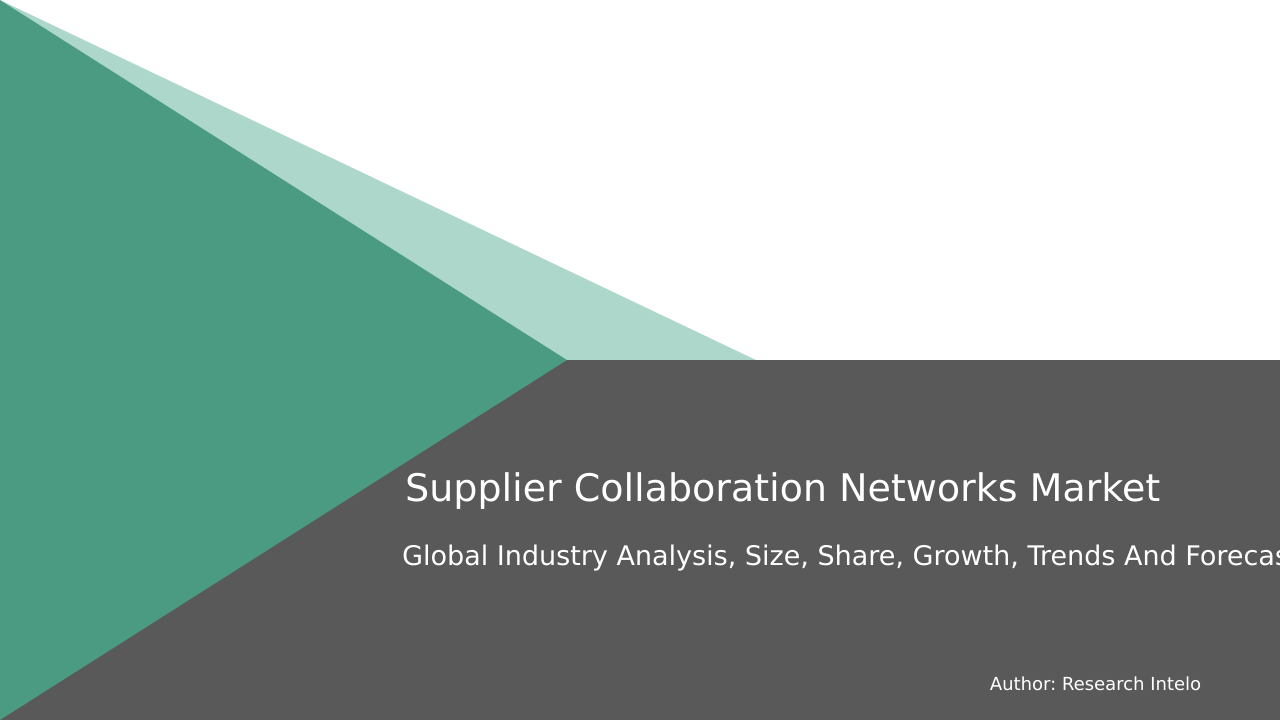 Supplier Collaboration Networks Market Research Report 2033